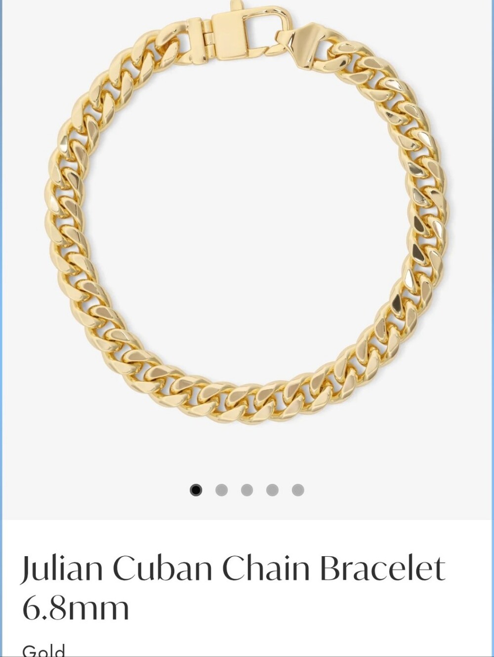 Melinda Maria Gold Cuban  Bracelet 6.5 Gold